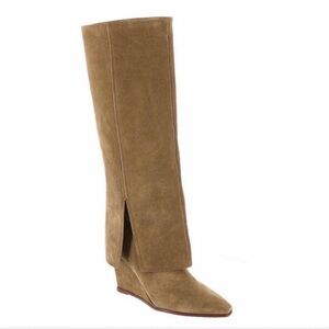 Vince Camuto Tan Suede Wedge Boots